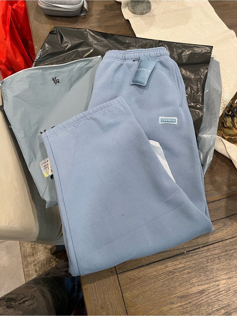 YoungLA 2025 comfy collection joggers(cuffed) but modified into sweats(uncuffed)